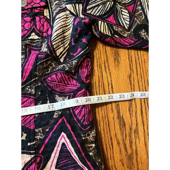 Chico's Textured Geometric Jacket Blazer Sz‎ Large Career Church Buttons - Picture 10 of 10